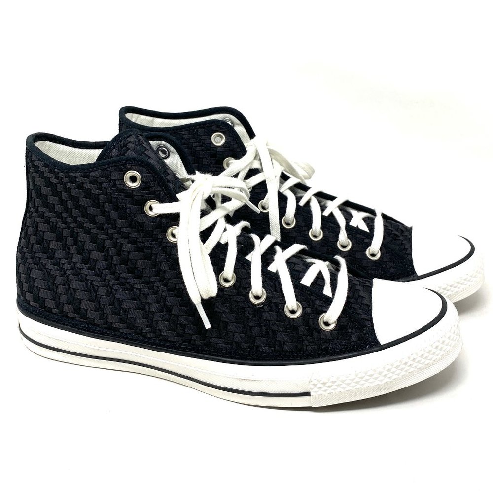 Converse Men's Size 171074C CTAS Woven Canvas Black High Top Cushioned Sneakers - Picture 2 of 9